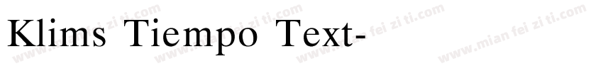 Klims Tiempo Text字体转换